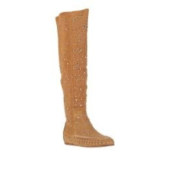 Zadig & Voltaire Santa Dream Knee High Leather Studded Boots Size EU 41/US 11 - Picture 5 of 9